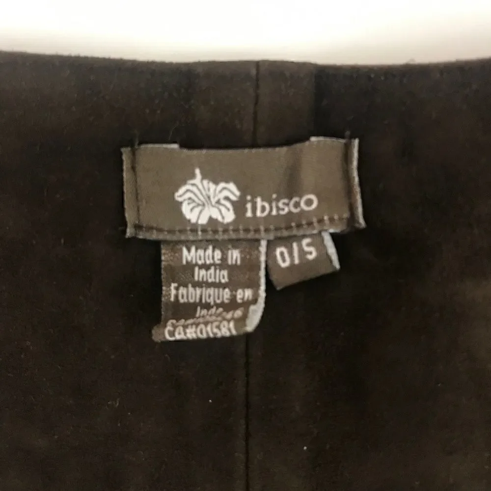 Ibisco Beaded & Embroidered Brown Suede Tie Belt